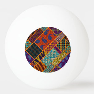 Indische patchwork imitatie,  canvas. pingpongbal