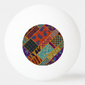 Indische patchwork imitatie, canvas. pingpongbal (Achterkant)