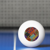 Indische patchwork imitatie, canvas. pingpongbal (Net)