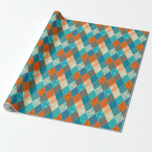 Indische patchwork naadloos  ontwerp. cadeaupapier