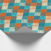 Indische patchwork naadloos  ontwerp. cadeaupapier (Hoek)