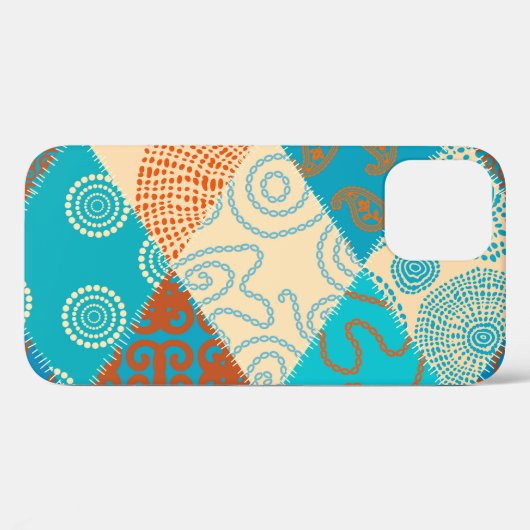 Indische patchwork naadloos ontwerp. Case-Mate iPhone case (Achterkant (horizontaal))