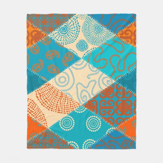 Indische patchwork naadloos  ontwerp. fleece deken (Voorkant)