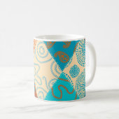 Indische patchwork naadloos ontwerp. koffiemok (Voorkant rechts)