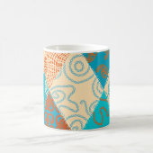 Indische patchwork naadloos ontwerp. koffiemok (Center)