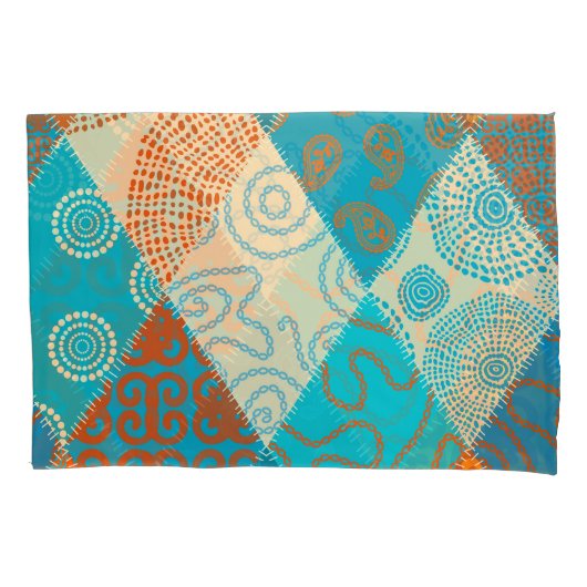 Indische patchwork naadloos ontwerp. kussensloop (Voorkant)