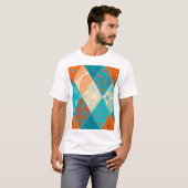 Indische patchwork naadloos ontwerp. t-shirt (Voorkant volledig)