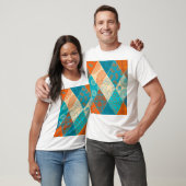 Indische patchwork naadloos ontwerp. t-shirt (Unisex)