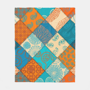 Indische patchwork:  naadloos patroon. fleece deken