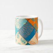Indische patchwork: naadloos patroon. koffiemok (Voorkant rechts)