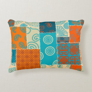 Indische patchwork, naadloze  achtergrond. accent kussen