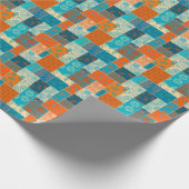 Indische patchwork, naadloze achtergrond. cadeaupapier (Hoek)