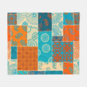 Indische patchwork, naadloze  achtergrond. fleece deken (Voorkant (Horizontaal))