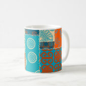 Indische patchwork, naadloze achtergrond. koffiemok (Voorkant rechts)