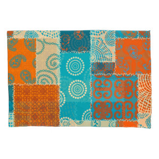Indische patchwork, naadloze achtergrond. kussensloop
