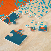 Indische patchwork, naadloze  achtergrond. legpuzzel (Zijkant)