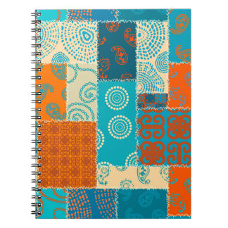 Indische patchwork, naadloze  achtergrond. notitieboek