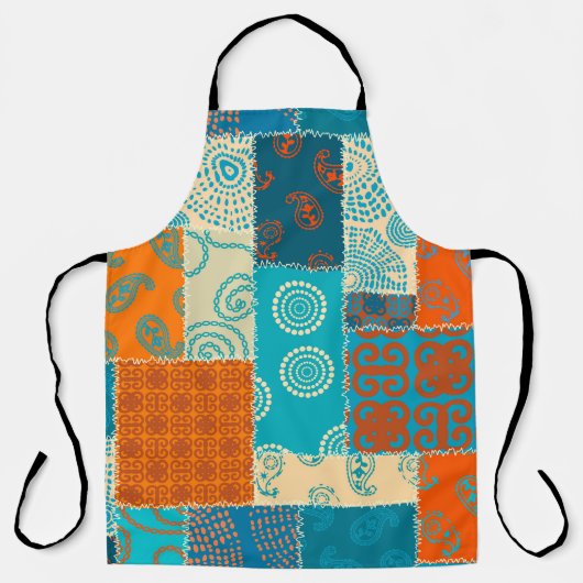 Indische patchwork, naadloze achtergrond. schort (Voorkant)