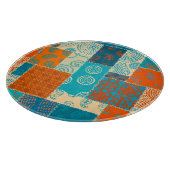 Indische patchwork, naadloze  achtergrond. snijplank (Hoek)