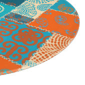 Indische patchwork, naadloze  achtergrond. snijplank (Hoek)