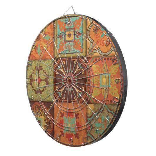 Indische patronen dartbord (Voorkant Rechts)