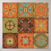 Indische patronen poster (Voorkant)