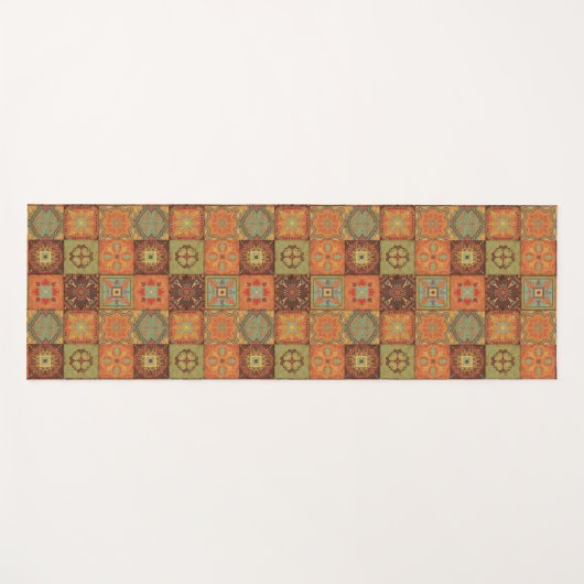 Indische patronen yogamat (Voorkant (horizontaal))