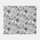 Indische patroonbalk fleece deken (Voorkant (Horizontaal))