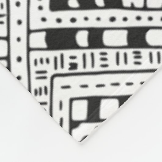 Indische patroonbalk fleece deken (Hoek)