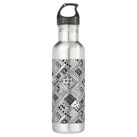 Indische patroonbalk waterfles  (Voorkant)