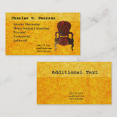 Indische patroonlegante   wapenstilstand visitekaartje (Voorkant / Achterkant)