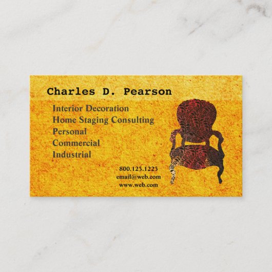 Indische patroonlegante   wapenstilstand visitekaartje (Voorkant)