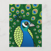 Indische peafowl briefkaart (Voorkant)