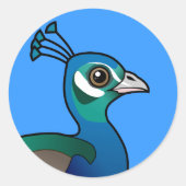 Indische peafowl ronde sticker (Voorkant)