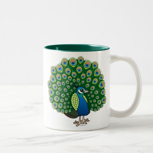 Indische peafowl tweekleurige koffiemok (Rechts)