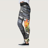 Indische penseelpenseel met persoonlijke naam leggings (Links)