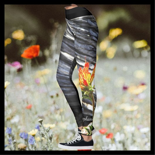 Indische penseelpenseel met persoonlijke naam leggings