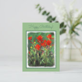 Indische penseelschildering - Oorspronkelijke blow Briefkaart (Staand voorkant)