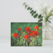 Indische penseelschildering - Oorspronkelijke blow Briefkaart (Staand voorkant)