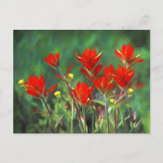 Indische penseelschildering - Oorspronkelijke blow Briefkaart (Voorkant)