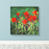 Indische penseelschildering - Oorspronkelijke blow Canvas Afdruk (Insitu (Houten vloer))