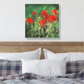 Indische penseelschildering - Oorspronkelijke blow Canvas Afdruk (Insitu (Slaapkamer))