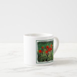 Indische penseelschildering - Oorspronkelijke blow Espresso Kop