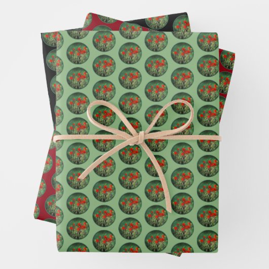 Indische penseelschildering - Oorspronkelijke blow Inpakpapier Vel (In situ)