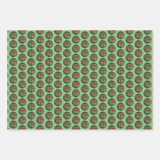 Indische penseelschildering - Oorspronkelijke blow Inpakpapier Vel (Voorkant)