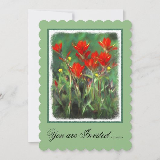 Indische penseelschildering - Oorspronkelijke blow Kaart (Voorkant)