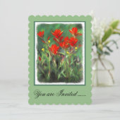 Indische penseelschildering - Oorspronkelijke blow Kaart (Staand voorkant)