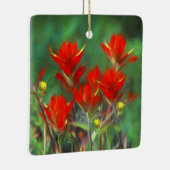 Indische penseelschildering - Oorspronkelijke blow Keramisch Ornament (Rechts)