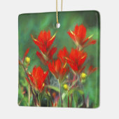 Indische penseelschildering - Oorspronkelijke blow Keramisch Ornament (Links)