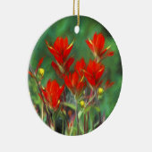 Indische penseelschildering - Oorspronkelijke blow Keramisch Ornament (Rechts)